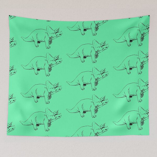 Item preview, Triceratops Line Drawing Illustration In Black Ink designed and sold by stilo29.