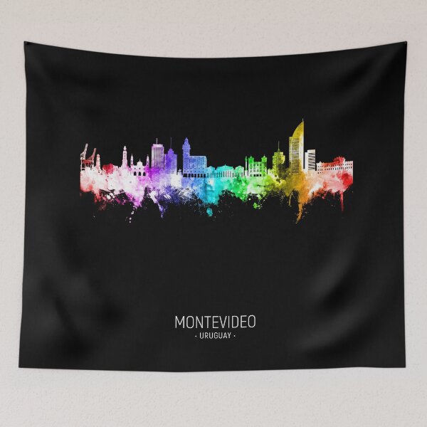 Item preview, Montevideo Skyline Uruguay designed and sold by ArtPrints.