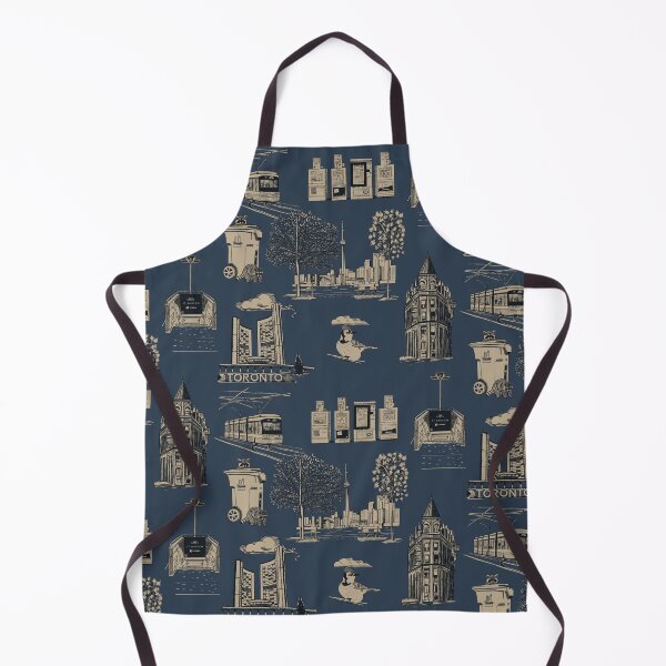 Item preview, Toronto Toille De Jouy - Navy Blue and Tan designed and sold by Quick Brown Fox Canada.