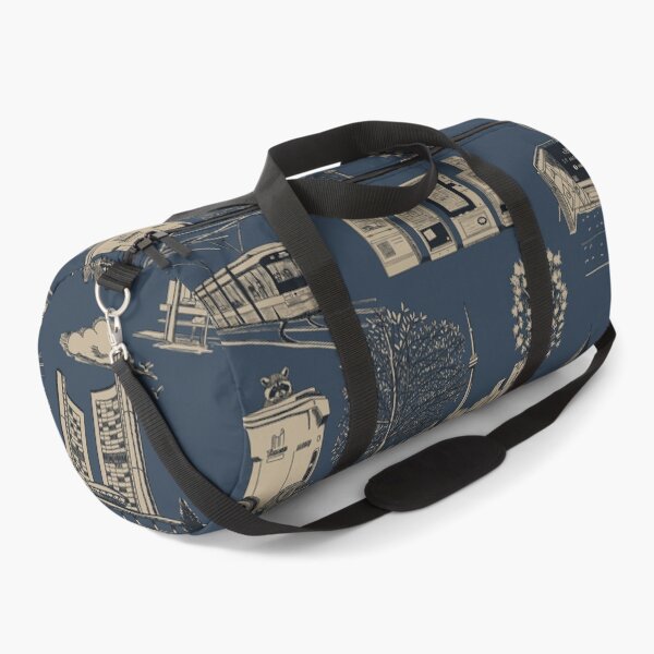 Item preview, Toronto Toille De Jouy - Navy Blue and Tan designed and sold by Quick Brown Fox Canada.