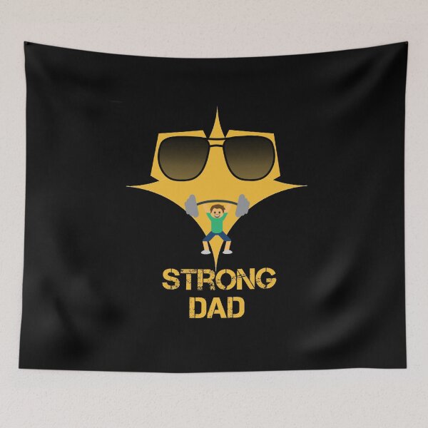 Item preview, strong dad with dumbbells designed and sold by vibeno1.