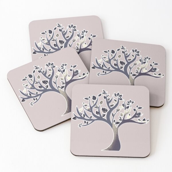 Item preview, Elegant gold and navy tree art for nature lovers and tree huggers  Caroline Laursen original designed and sold by Caroline Laursen.