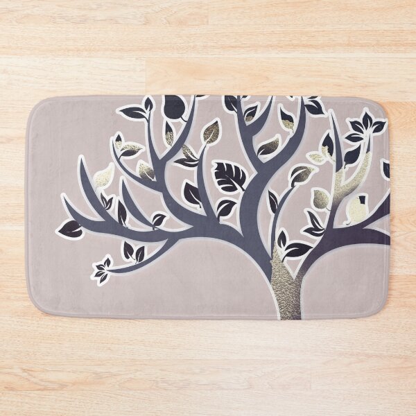 Item preview, Elegant gold and navy tree art for nature lovers and tree huggers  Caroline Laursen original designed and sold by Caroline Laursen.