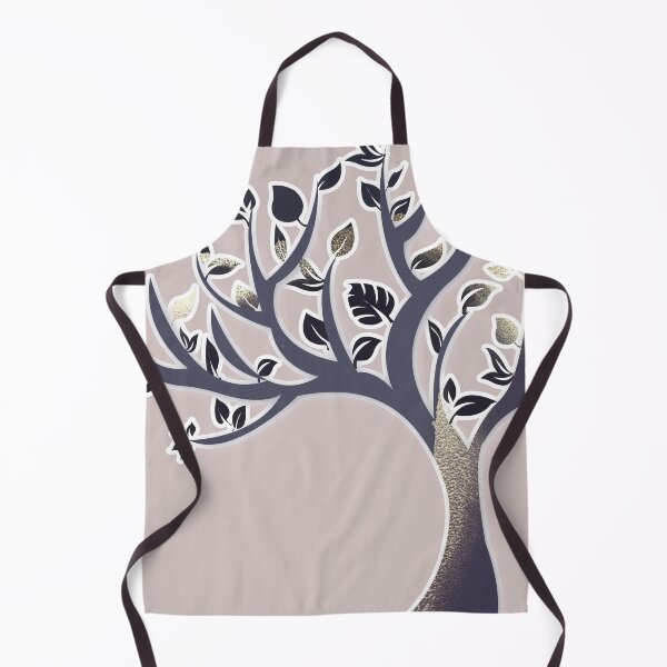 Item preview, Elegant gold and navy tree art for nature lovers and tree huggers  Caroline Laursen original designed and sold by Caroline Laursen.