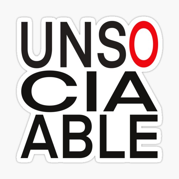 Stickers Sur Le Theme Insociable Redbubble