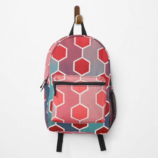 Artikelvorschau, Blaues rotes Bienenstock-Abstrakt-Muster entworfen und verkauft von bubblyshades.