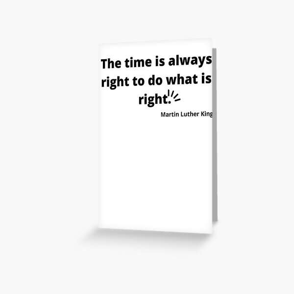 Quotes By Martin Luther King Jr Greeting Card