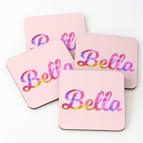 Item preview, Bella girls name pretty multi-color design designed and sold by ComicKitsch.