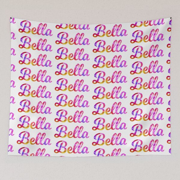 Item preview, Bella girls name pretty multi-color design designed and sold by ComicKitsch.