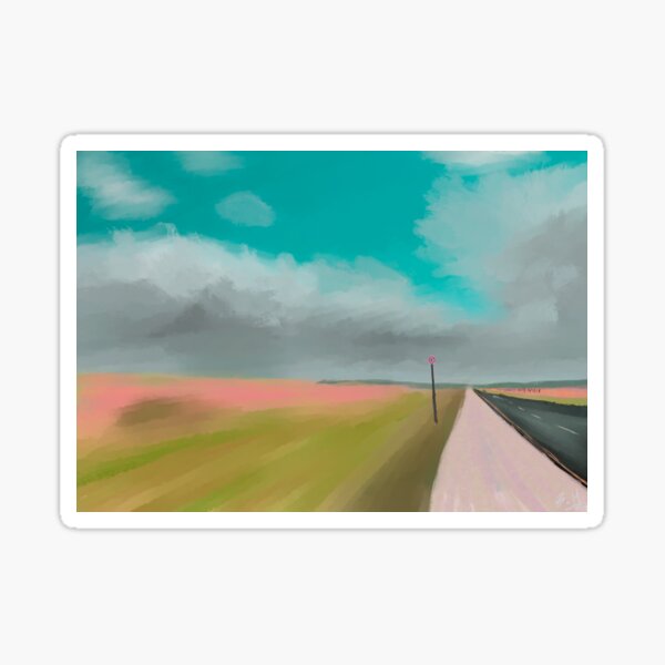 Cloudy landscape Sticker