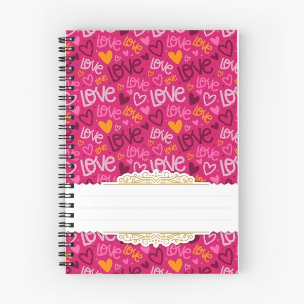 Item preview, Heart Love Valentine's Day Pattern Spiral Book with Name Slip (Heart Love Valentine's Day Pattern Spiral Notebook with Name Slip) designed and sold by Mushrankhan.