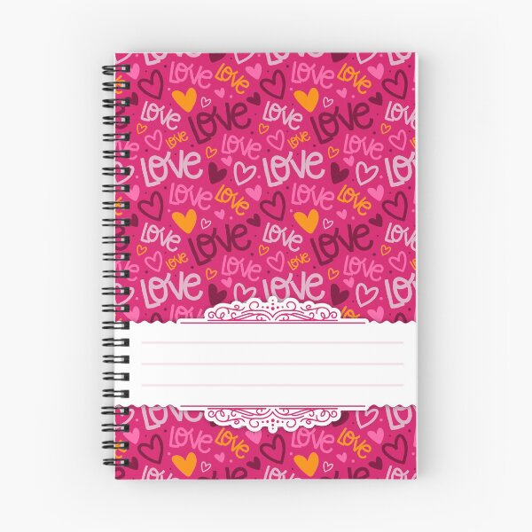 Item preview, Heart Love Valentine's Day Pattern Spiral Book with Name Slip (Heart Love Valentine's Day Pattern Spiral Notebook with Name Slip) designed and sold by Mushrankhan.