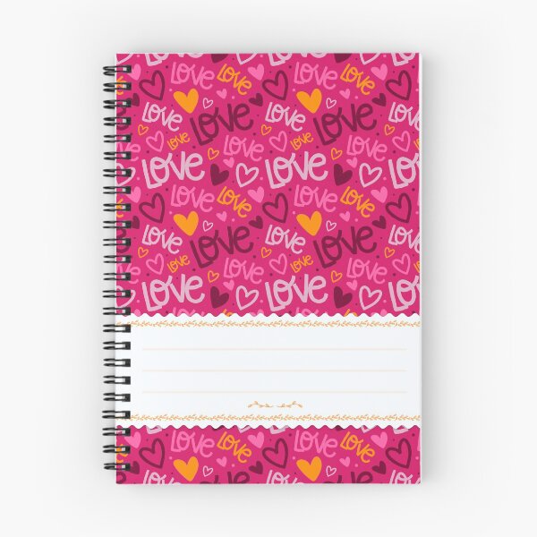 Item preview, Heart Love Valentine's Day Pattern Spiral Book with Name Slip (Heart Love Valentine's Day Pattern Spiral Notebook with Name Slip) designed and sold by Mushrankhan.
