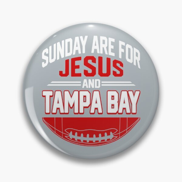 Item preview, Vintage Sunday Are For Jesus And Tampa Bay Football Team Red White Art Gameday Goalline Sport Buccaneers Christian Gifts designed and sold by JamesCarthyArt.