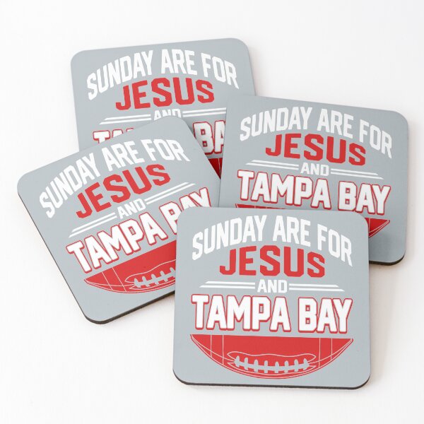 Item preview, Vintage Sunday Are For Jesus And Tampa Bay Football Team Red White Art Gameday Goalline Sport Buccaneers Christian Gifts designed and sold by JamesCarthyArt.