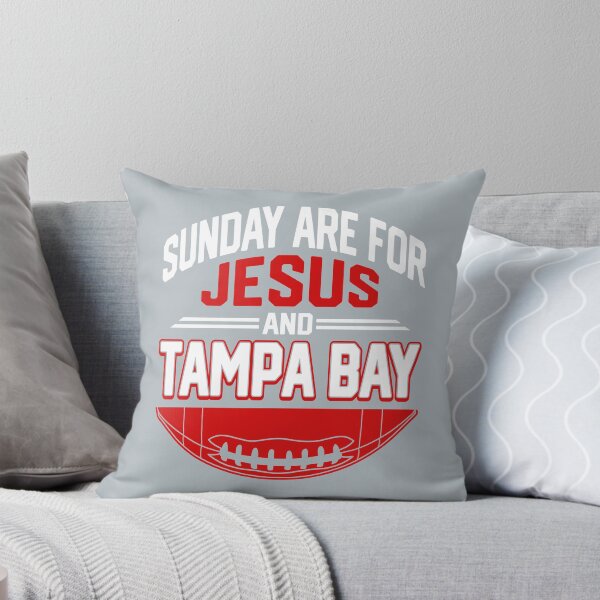 Item preview, Vintage Sunday Are For Jesus And Tampa Bay Football Team Red White Art Gameday Goalline Sport Buccaneers Christian Gifts designed and sold by JamesCarthyArt.