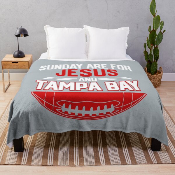 Item preview, Vintage Sunday Are For Jesus And Tampa Bay Football Team Red White Art Gameday Goalline Sport Buccaneers Christian Gifts designed and sold by JamesCarthyArt.
