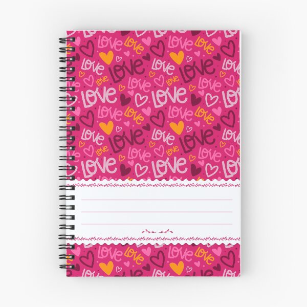 Item preview, Heart Love Valentine's Day Pattern Spiral Book with Name Slip (Heart Love Valentine's Day Pattern Spiral Notebook with Name Slip) designed and sold by Mushrankhan.