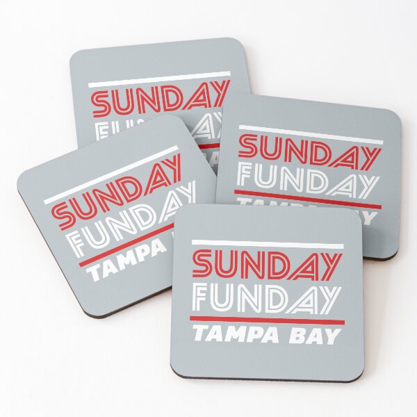 Item preview, Vintage Sunday Funday Tampa Bay Football Team Gameday Red Art Sport Buccaneers Gifts designed and sold by JamesCarthyArt.