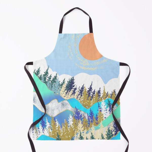 Item preview, Forest illustration and mountains and gold. designed and sold by Catherine Milchard.
