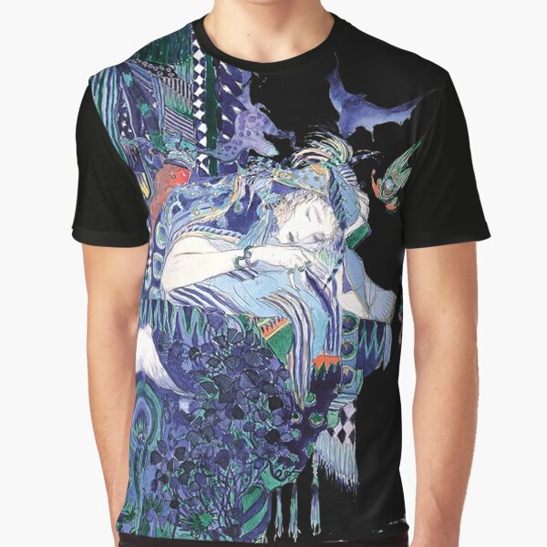 Yoshitaka Amano - Blue Fantasy Graphic T-Shirt