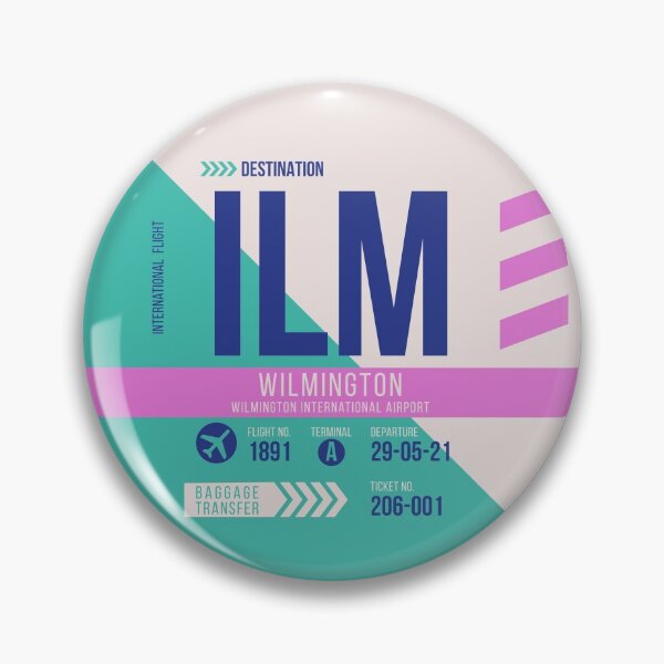 Item preview, Wilmington (ILM) Airport Code Baggage Tag designed and sold by SLAG-Creative.