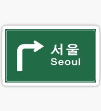 Seoul, Road Sign, South Korea Sticker