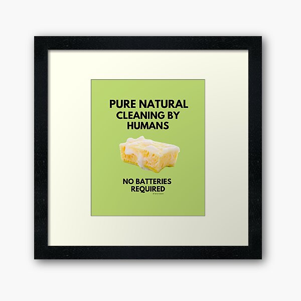 Item preview, Cleaning By Humans No Batteries Required Funny Housekeeping Lady Gifts designed and sold by SavvyCleaner.