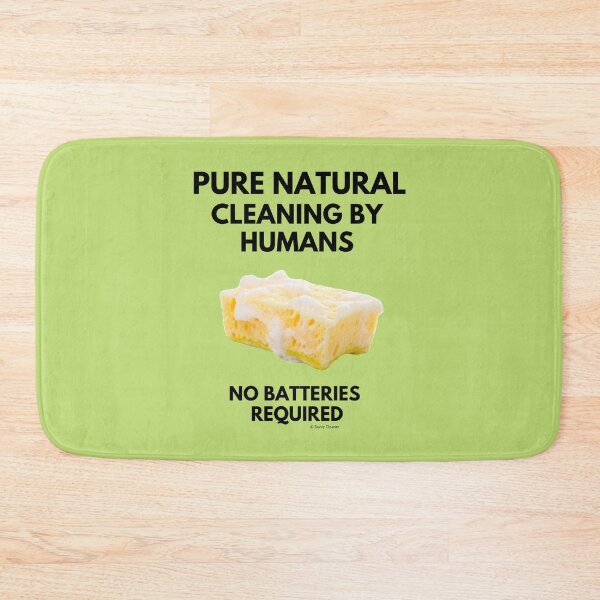 Item preview, Cleaning By Humans No Batteries Required Funny Housekeeping Lady Gifts designed and sold by SavvyCleaner.