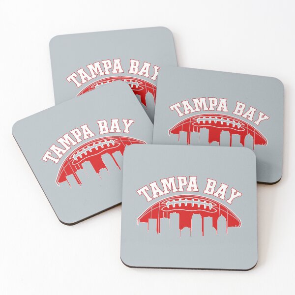 Item preview, Vintage Tampa Bay Football Team Gameday Skyline Goalline Red White Art Sport Buccaneers Gifts designed and sold by JamesCarthyArt.