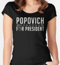 Trainer Pop Tailliertes Rundhals-Shirt
