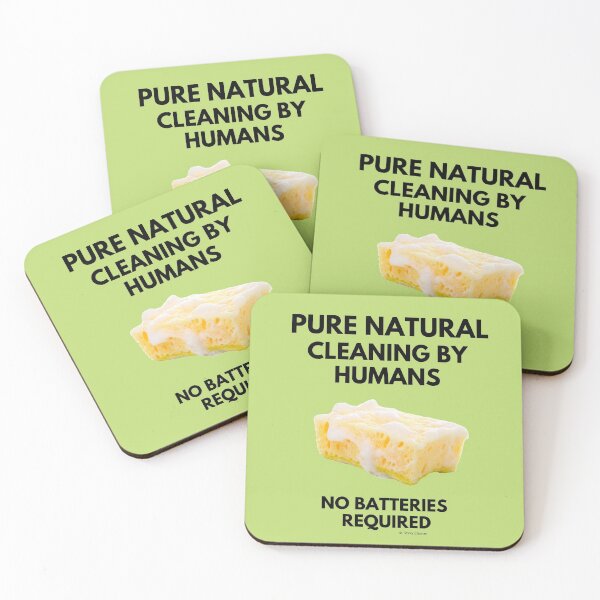 Item preview, Cleaning By Humans No Batteries Required Funny Housekeeping Lady Gifts designed and sold by SavvyCleaner.