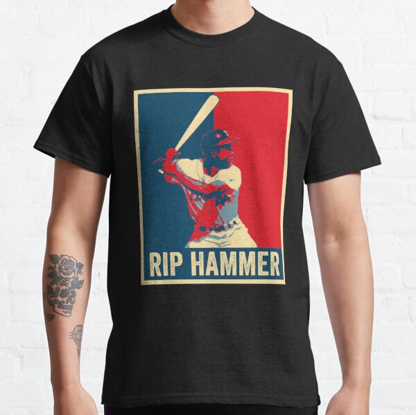 Hank Aaron Name & Number T-Shirt - Navy - Tshirtsedge