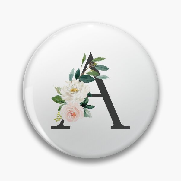 Item preview, Watercolor Pretty Flowers Letter A Floral Monogram designed and sold by KeikoPrints.
