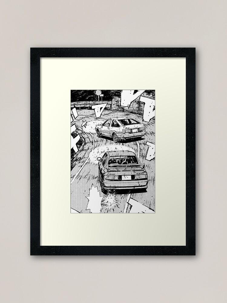 Initial D Manga Panel AE86 VS RX7 Art Board Print for Sale by