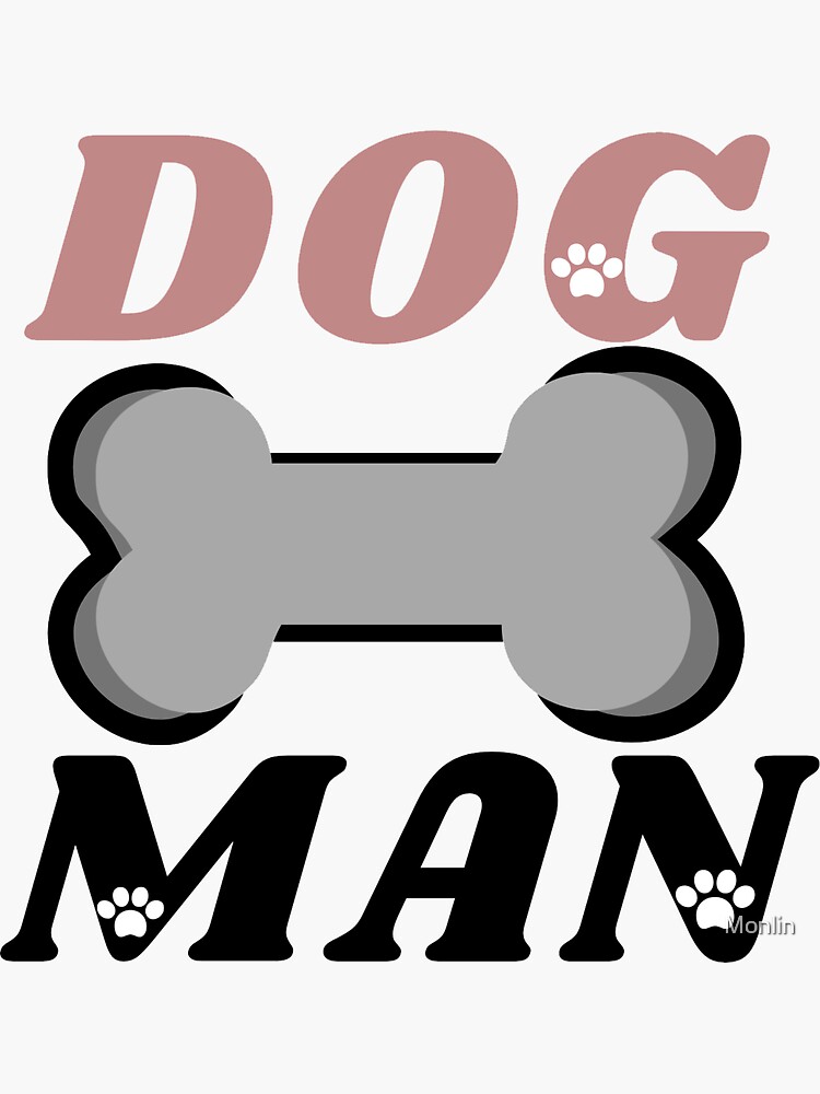 "Dog and Man stickers" Sticker for Sale by Monlin Redbubble