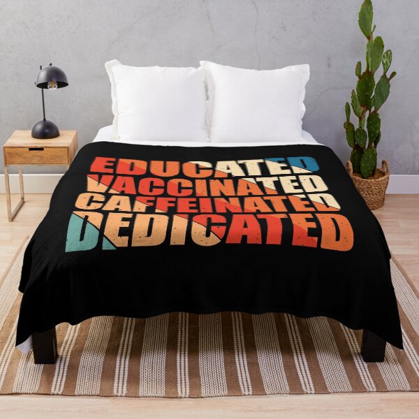 Item preview, Educated Vaccinated Caffeinated Dedicated designed and sold by Teelogic.