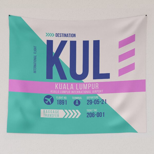 Item preview, Kuala Lumpur (KUL) Airport Code Baggage Tag designed and sold by SLAG-Creative.