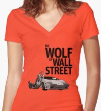 THE WOLF OF WALL STREET-LAMBORGHINI COUNTACH Women's Fitted V-Neck T-Shirt