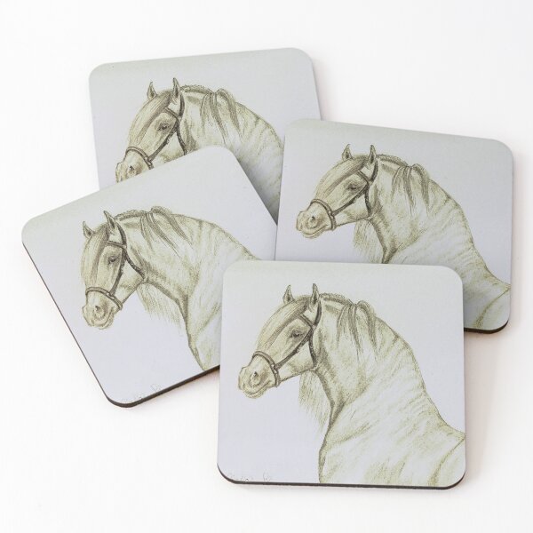 Item preview, Andalusian stallion portrait drawing designed and sold by horseaddicted.