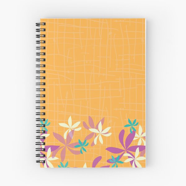 Item preview, Colorful Pinwheel flowers on orange grid background designed and sold by Meg M Studio.