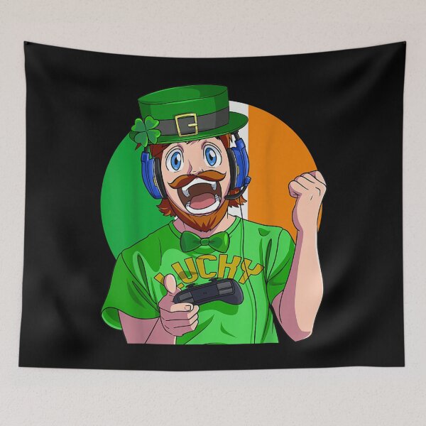 Item preview, St Patricks Day Gamer Lucky Leprechaun Gaming designed and sold by koenhfu06.