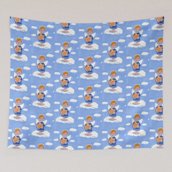 Item preview, Little blond angel boy with star designed and sold by Sandra  Steinke.