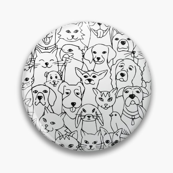 Item preview, Funny pattern with cute pets: dogs, cats, birds, rabbits, hamster Female child Male animal lover designed and sold by yellowideas.