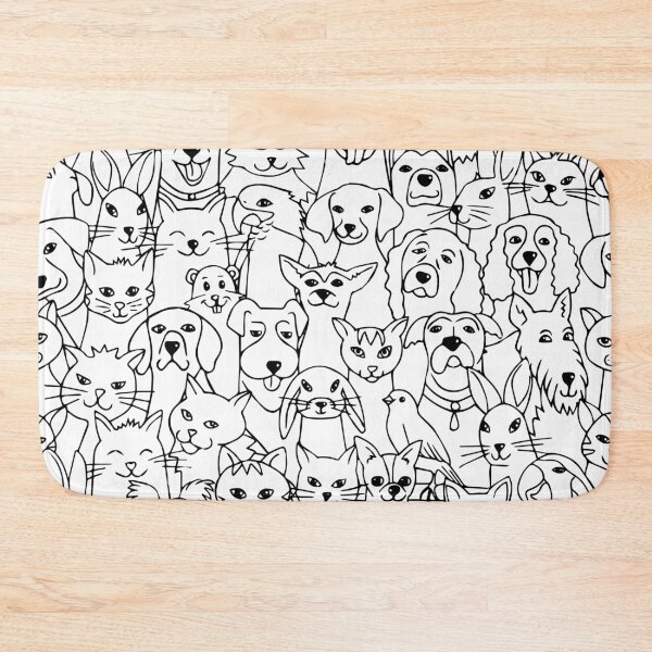 Item preview, Funny pattern with cute pets: dogs, cats, birds, rabbits, hamster Female child Male animal lover designed and sold by yellowideas.