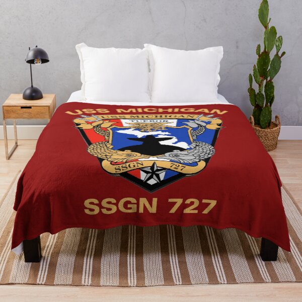 Item preview, USS Michigan (SSGN-727) Crest for Dark Colors designed and sold by Nikki SpaceStuffPlus.