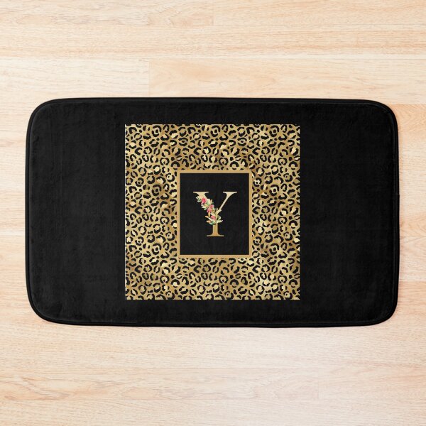 Item preview, Monogram Initial Letter Y Golden Leopard Animal Pattern Floral designed and sold by TLSDesigns.