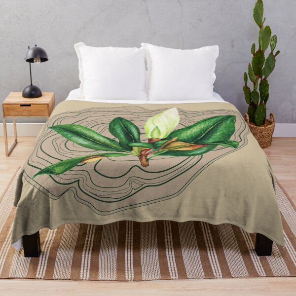 Item preview, Magnolia and Leaves Watercolor Painting Abstract Background designed and sold by ArtStore20.