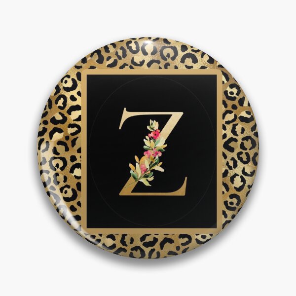 Artikelvorschau, Monogramm Anfangsbuchstabe Z Golden Leopard Animal Pattern Floral entworfen und verkauft von TLSDesigns.