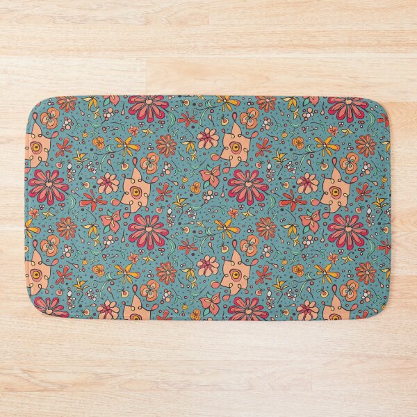 Item preview, Blossom Burst Blue - Hand Drawn Floral Pattern designed and sold by DeAnne Bedier.